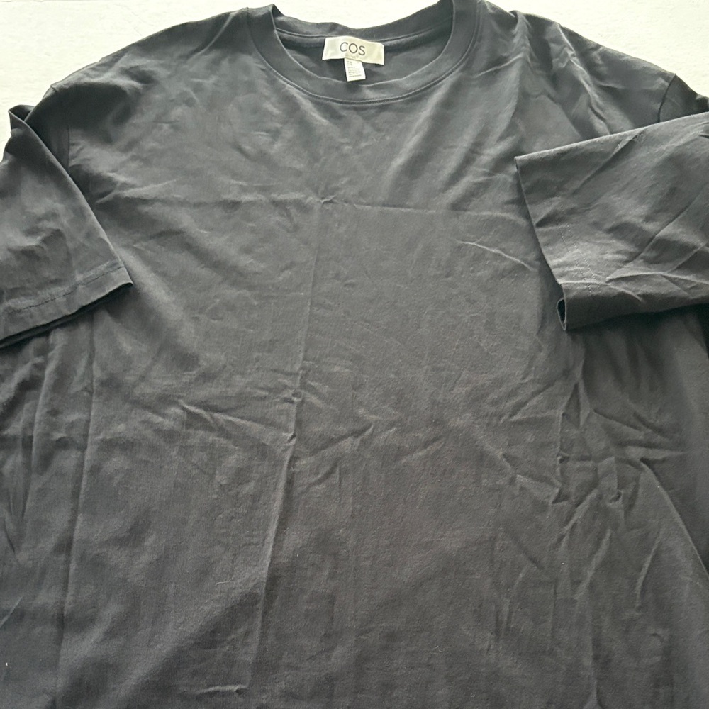 COS Black Womens Oversized Short Sleeve Tee